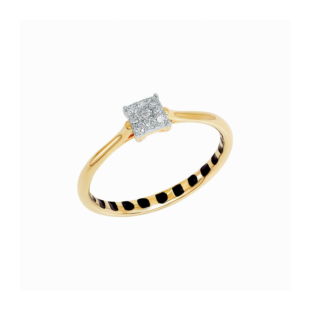 Chic Square Diamond Ring