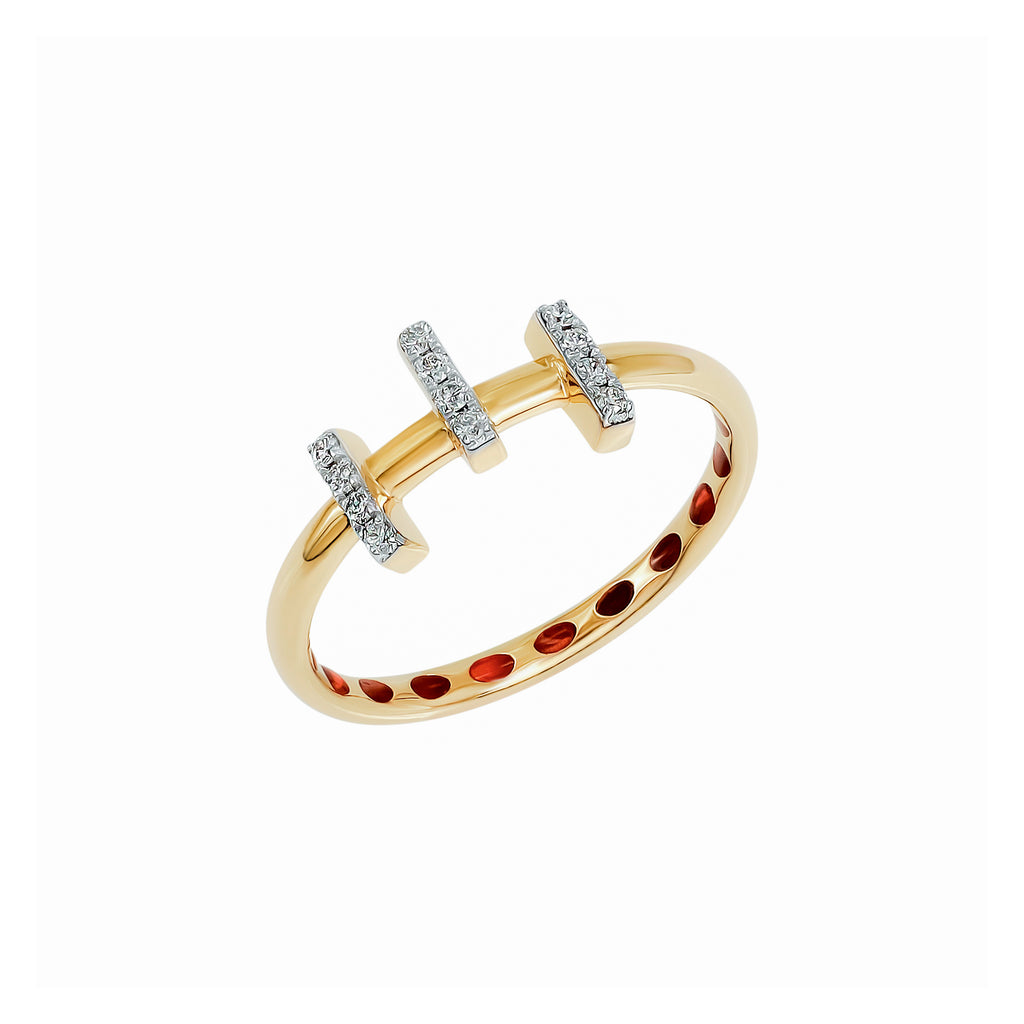 Trinity Bar Diamond Ring