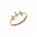 Trinity Bar Diamond Ring