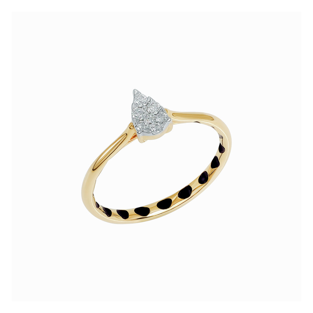 Noir Pear Diamond Ring