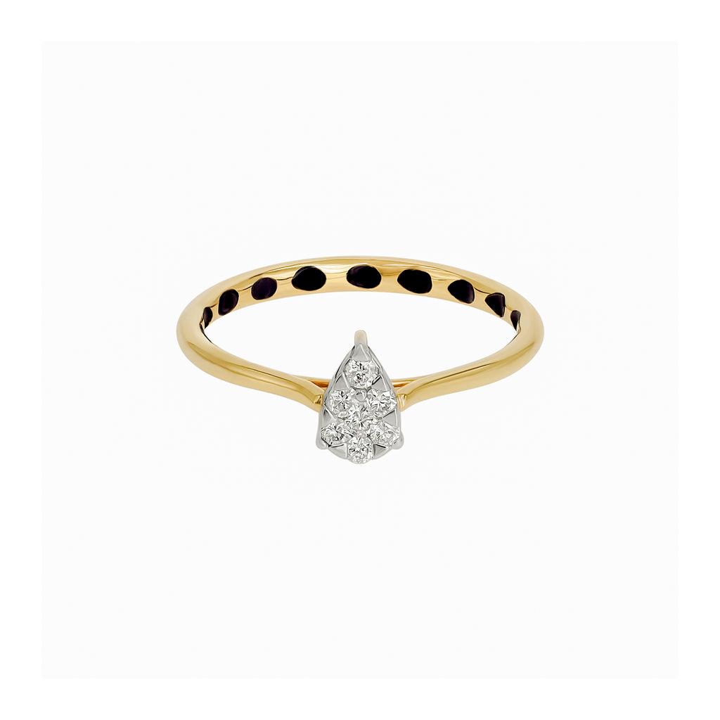 Noir Pear Diamond Ring