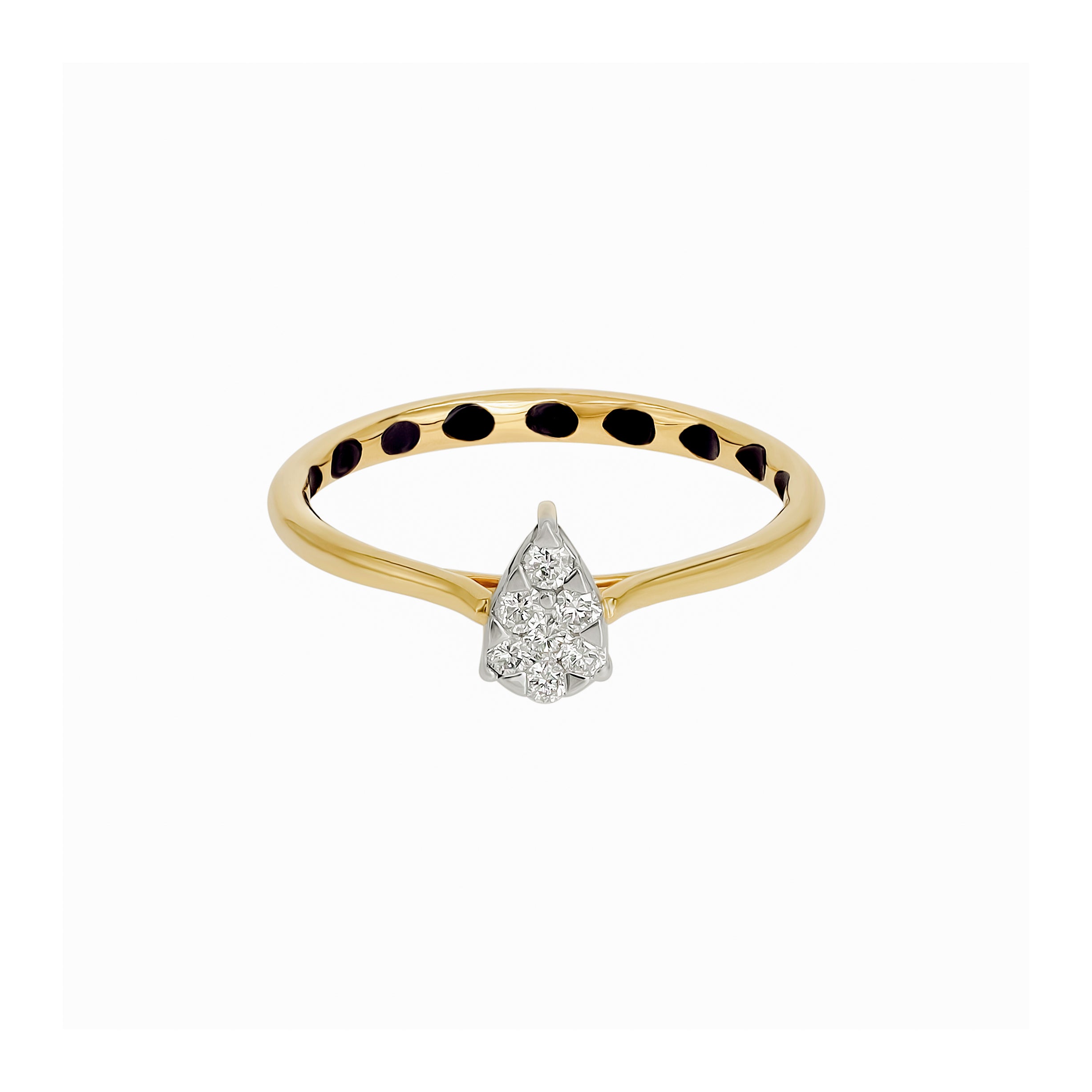 Noir Pear Diamond Ring