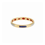 Blue & White Diamond Ring