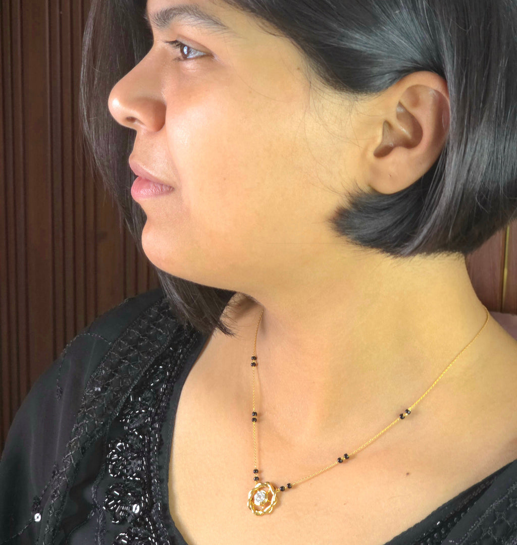 Floral Diamond Mangalsutra