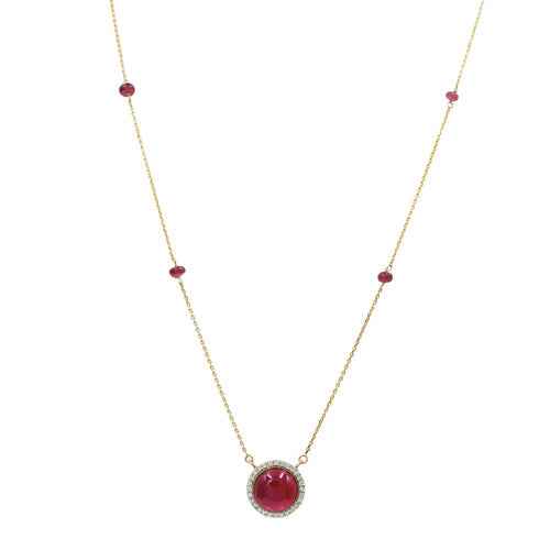 Cabochon Ruby Pendant