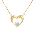 Nested Heart Diamond Pendant