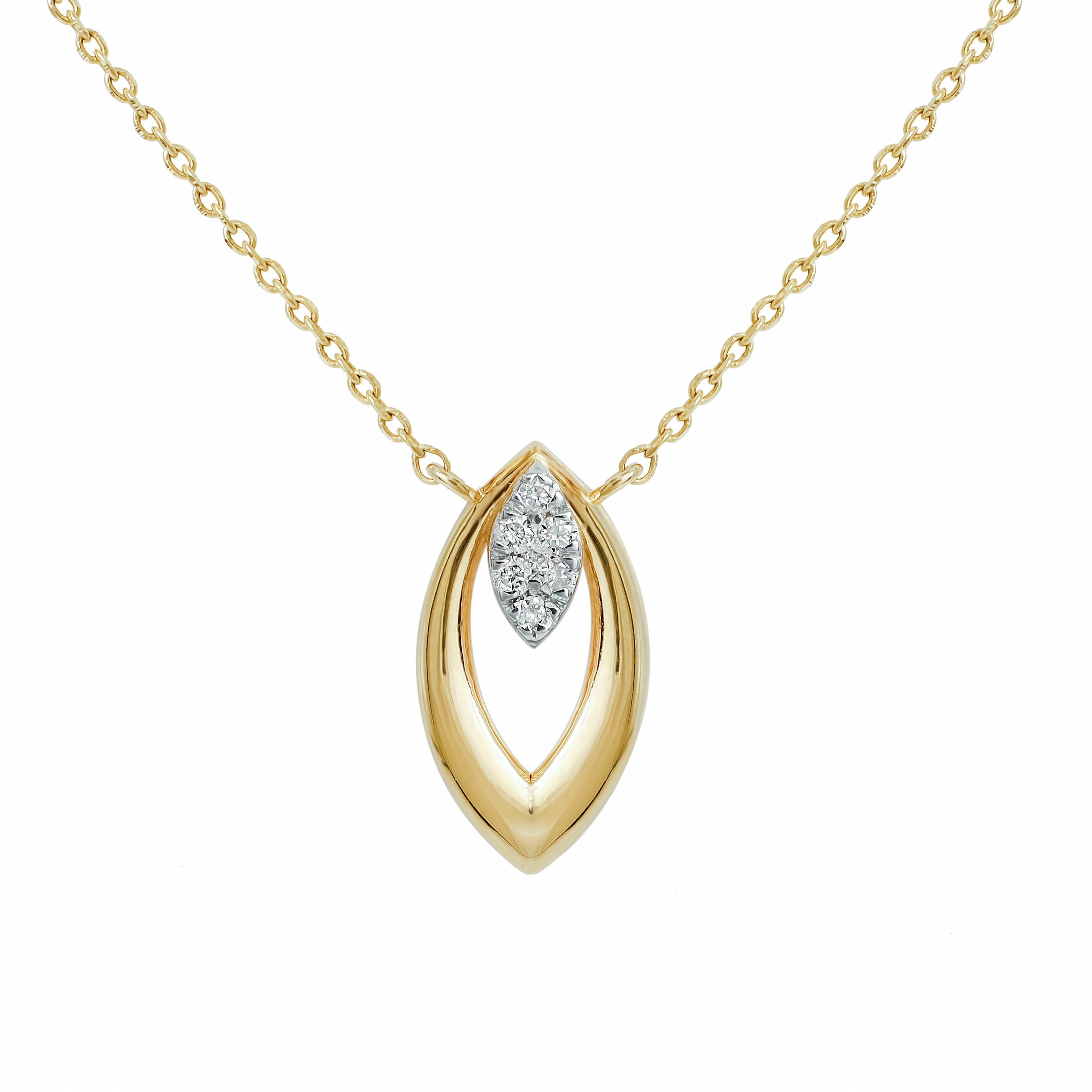 Celestial Leaf Diamond Pendant