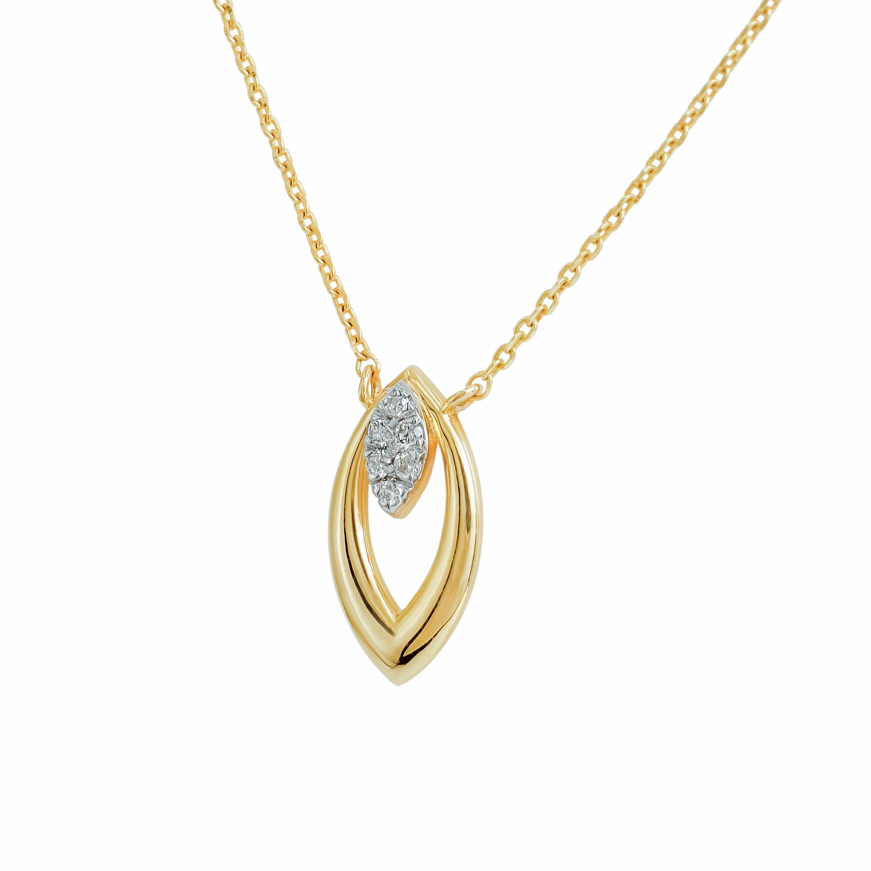 Celestial Leaf Diamond Pendant