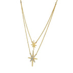 Double Starburst Diamond Pendant