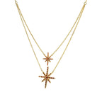 Double Starburst Diamond Pendant
