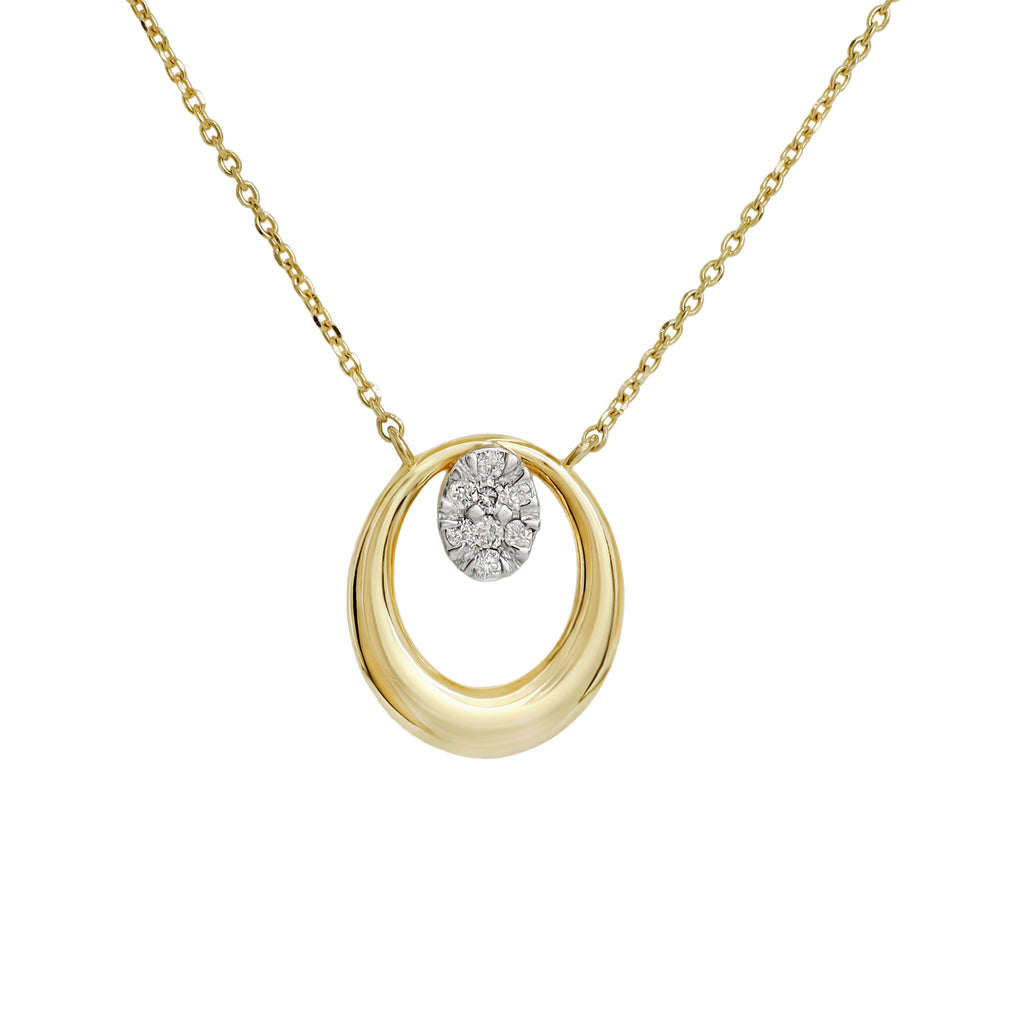 Oval Diamond Pendant