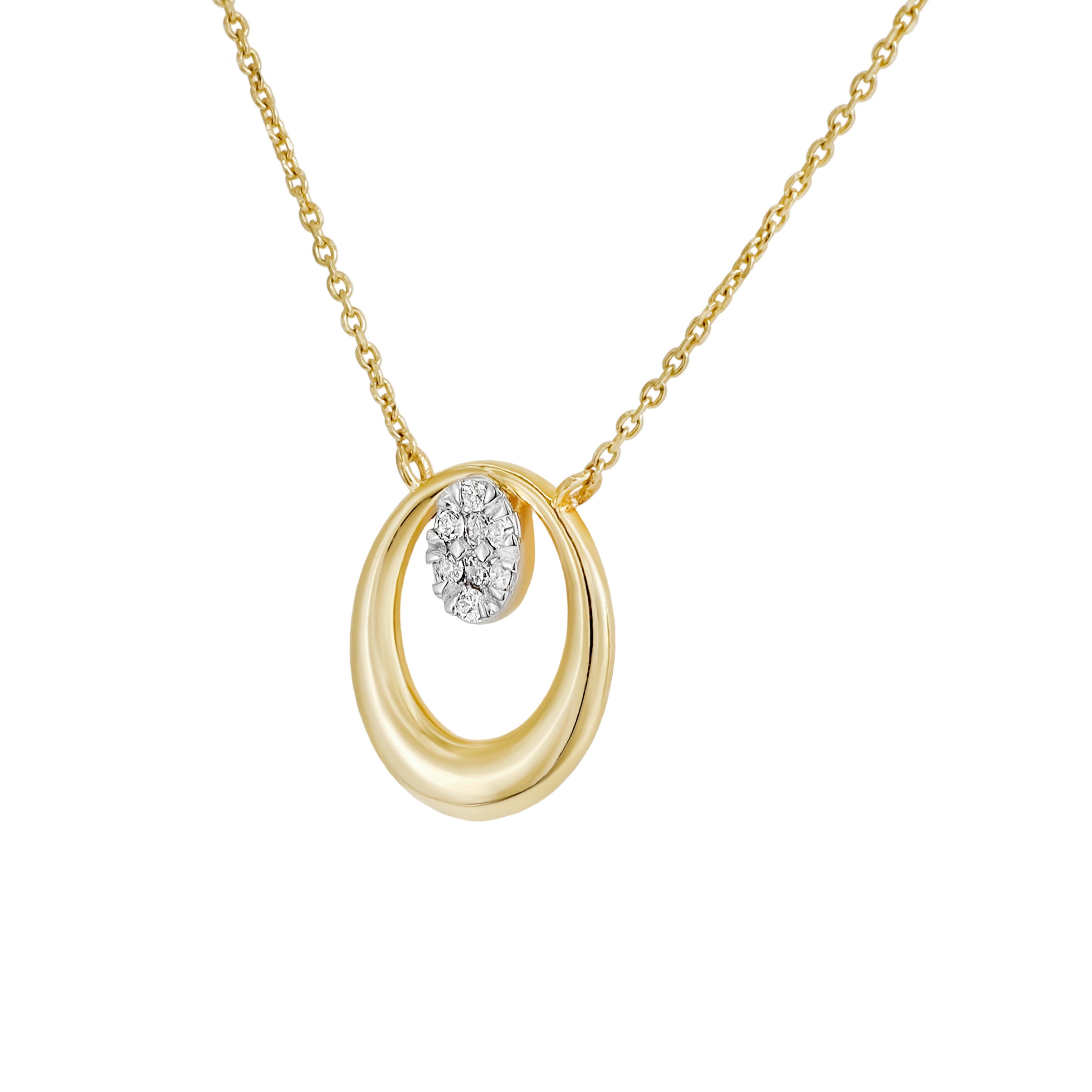 Oval Diamond Pendant