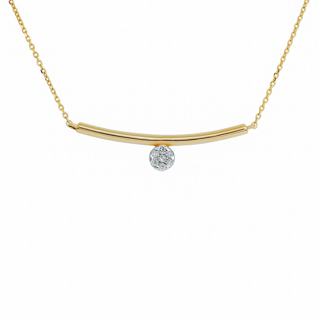 Delicate Arc Diamond Pendant