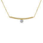 Delicate Arc Diamond Pendant