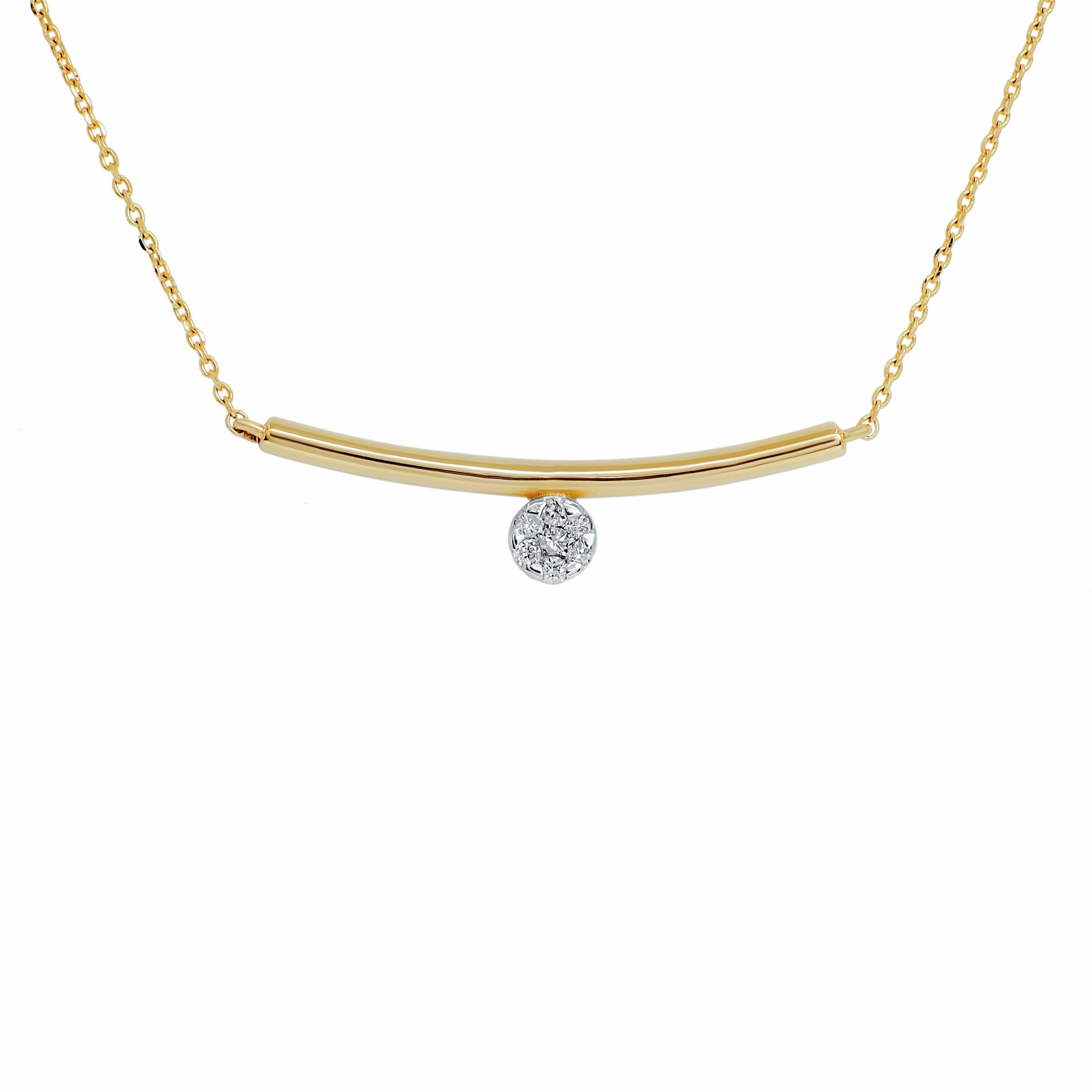 Delicate Arc Diamond Pendant