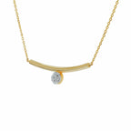 Delicate Arc Diamond Pendant