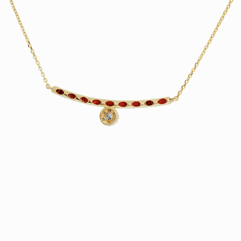 Delicate Arc Diamond Pendant