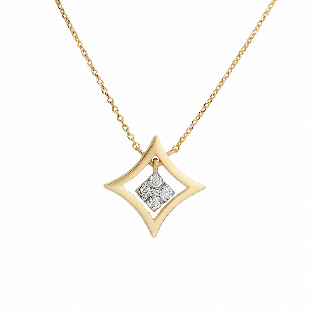 Star Frame Diamond Pendant