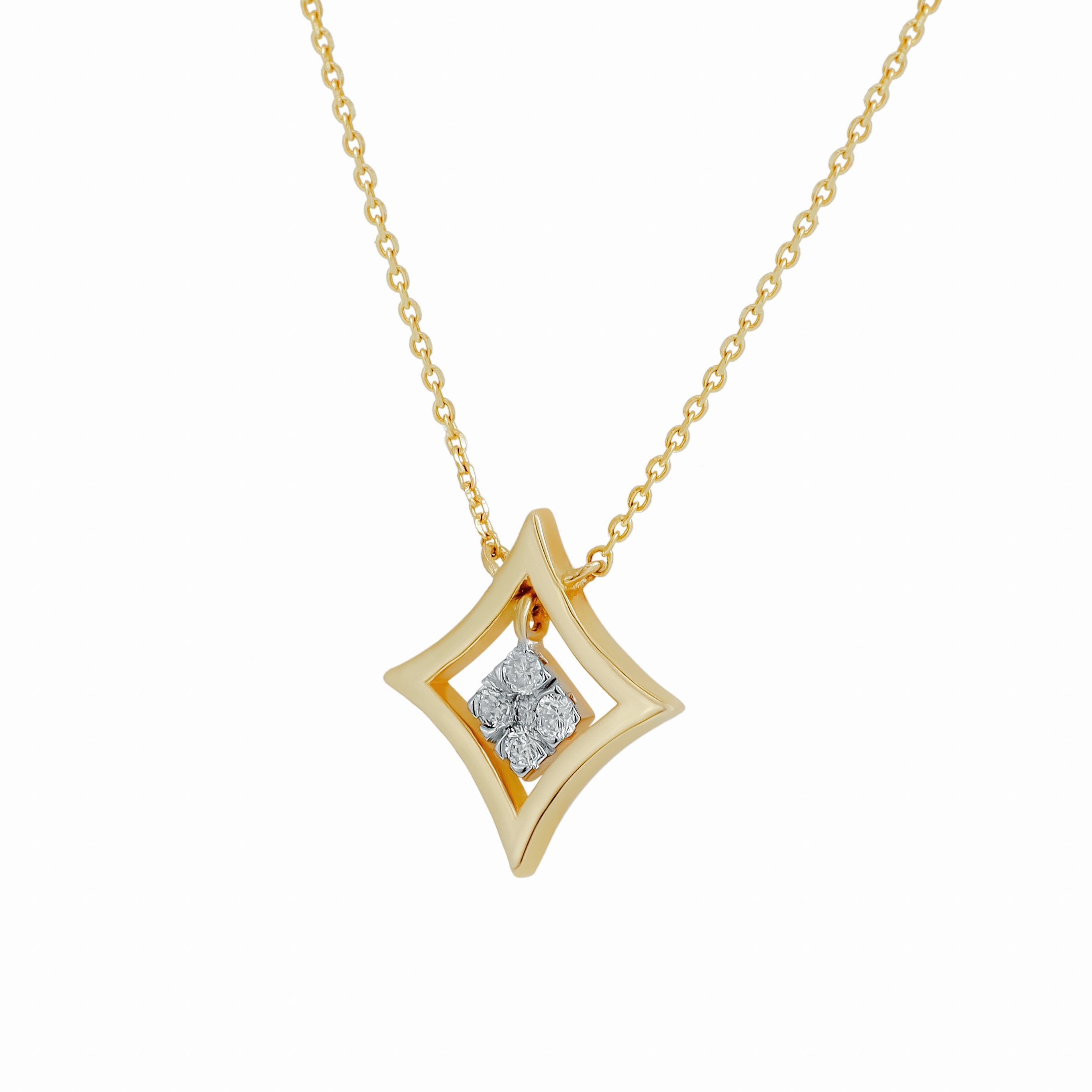 Star Frame Diamond Pendant