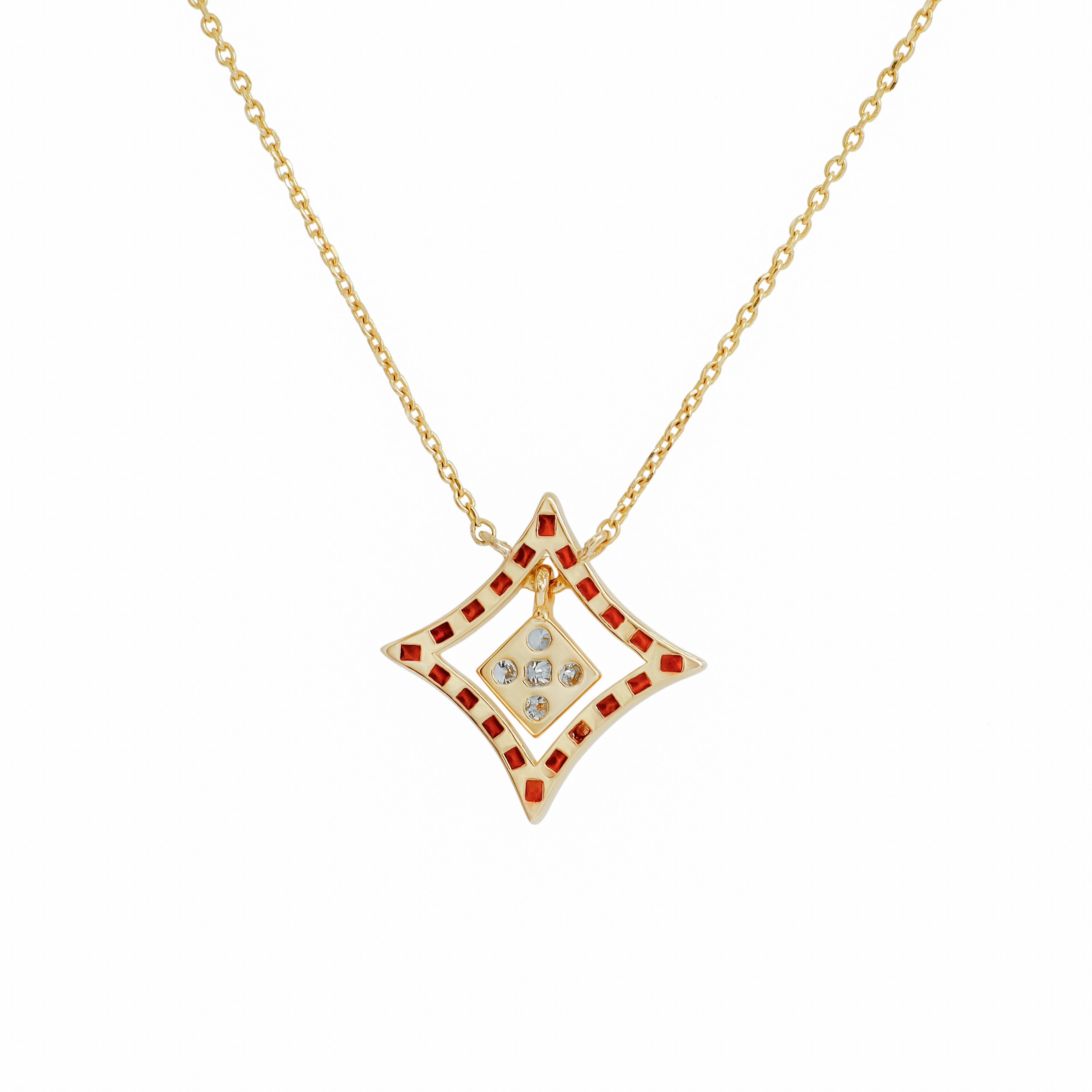 Star Frame Diamond Pendant