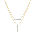 Layered Linear Diamond Pendant