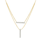 Layered Linear Diamond Pendant