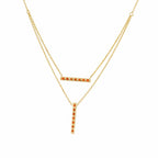 Layered Linear Diamond Pendant