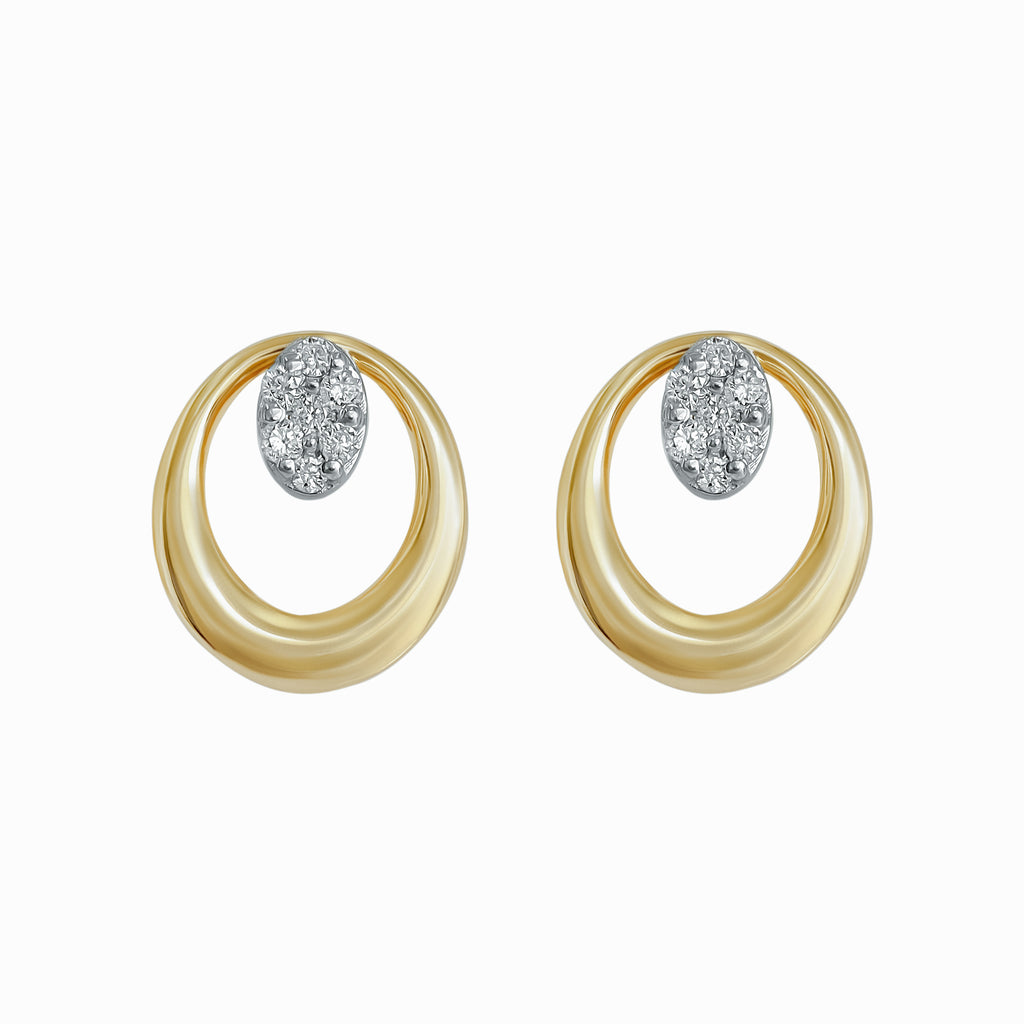 Oval Diamond Earring