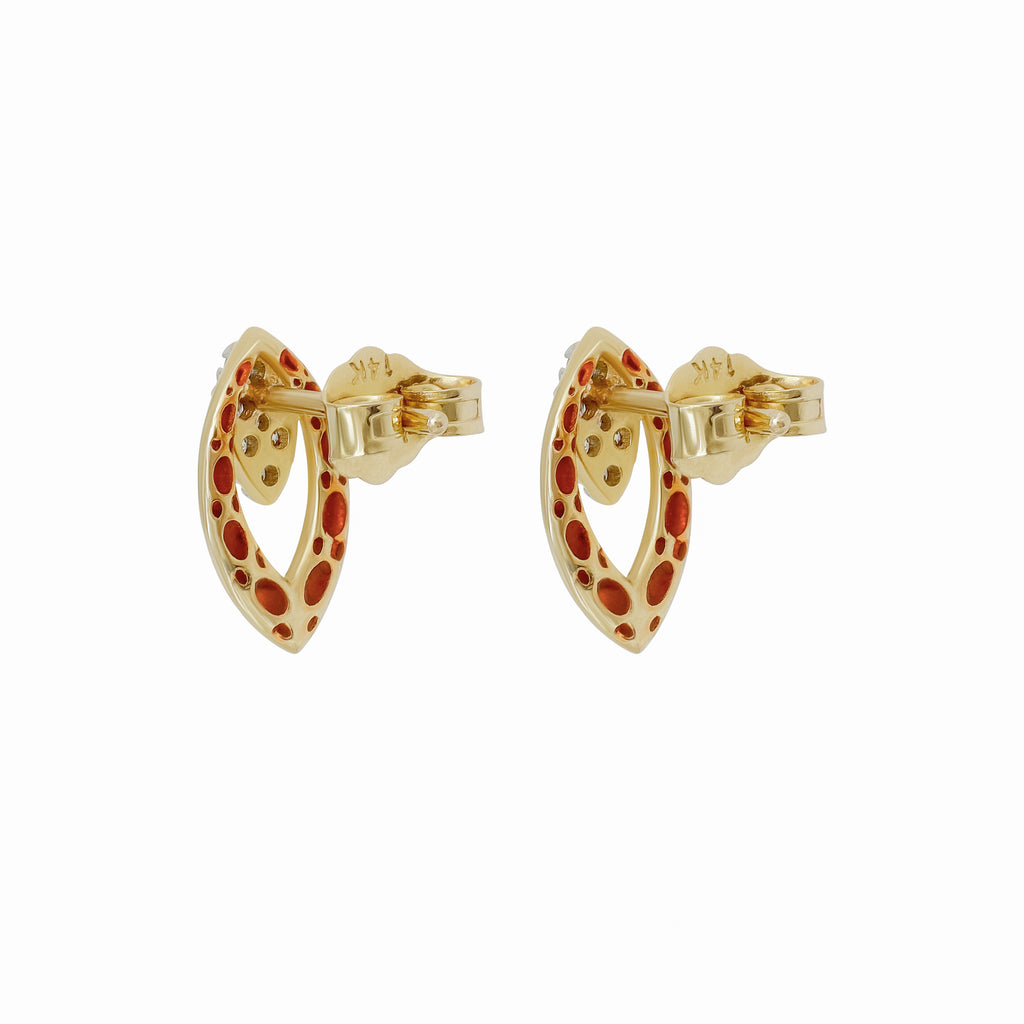 Petal Diamond Cluster Earrings