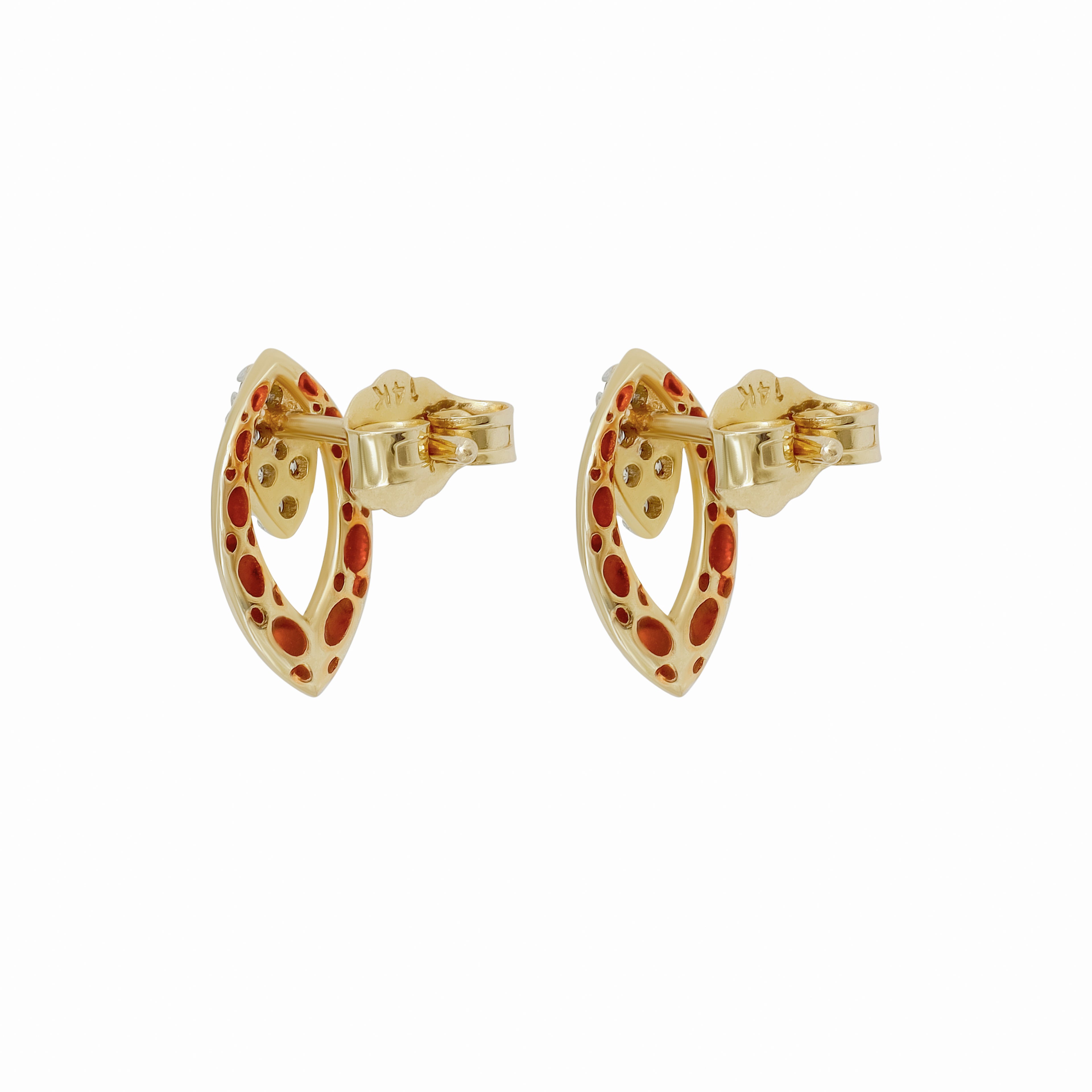 Petal Diamond Cluster Earrings