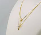 Double Starburst Diamond Pendant