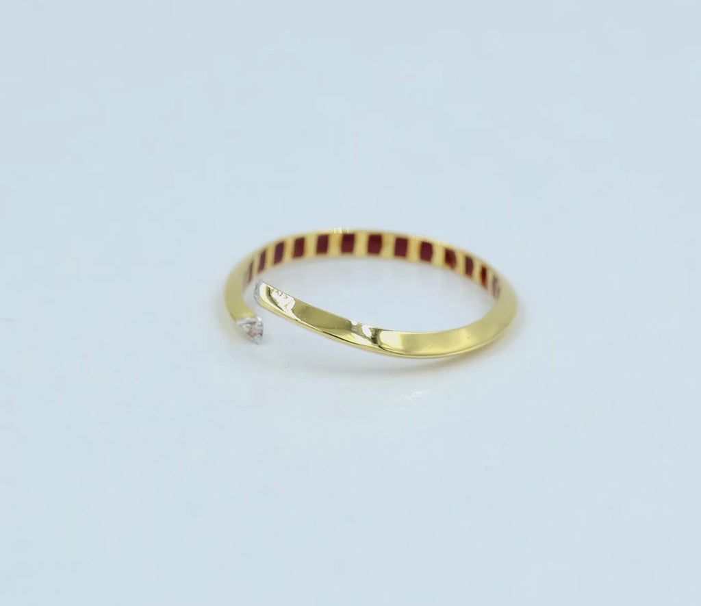 Diamond Tip Cuff Ring