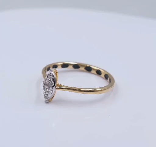 Vertical Marquise Ring