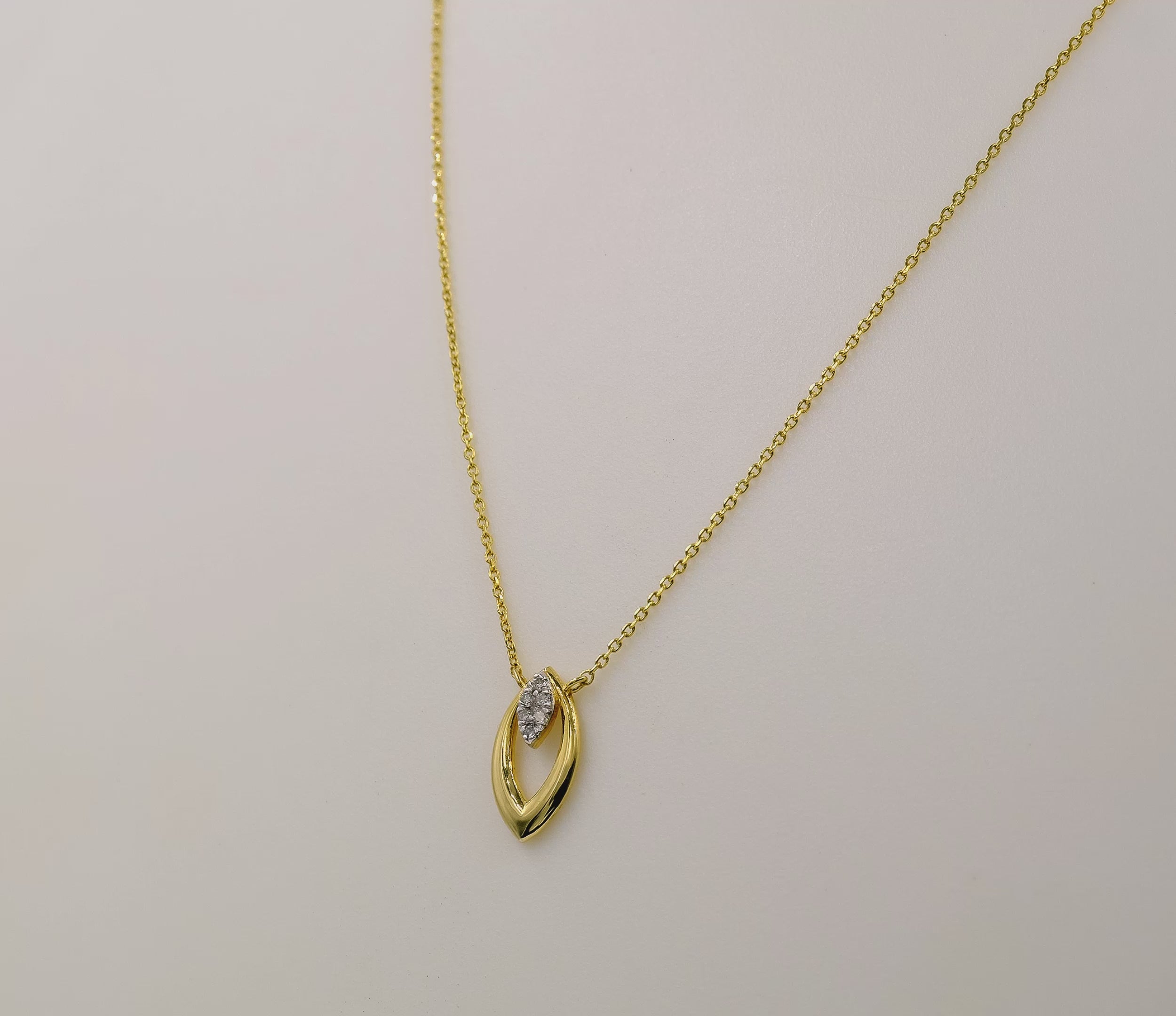 Celestial Leaf Diamond Pendant