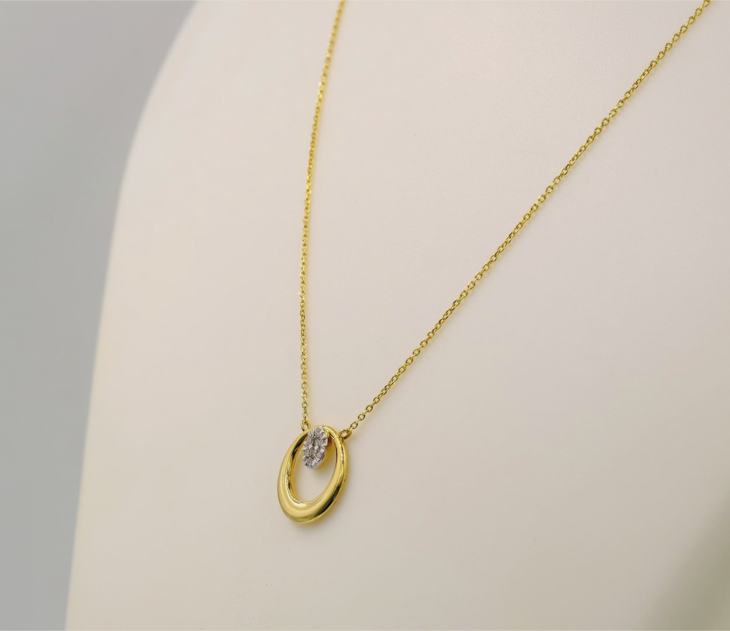 Oval Diamond Pendant