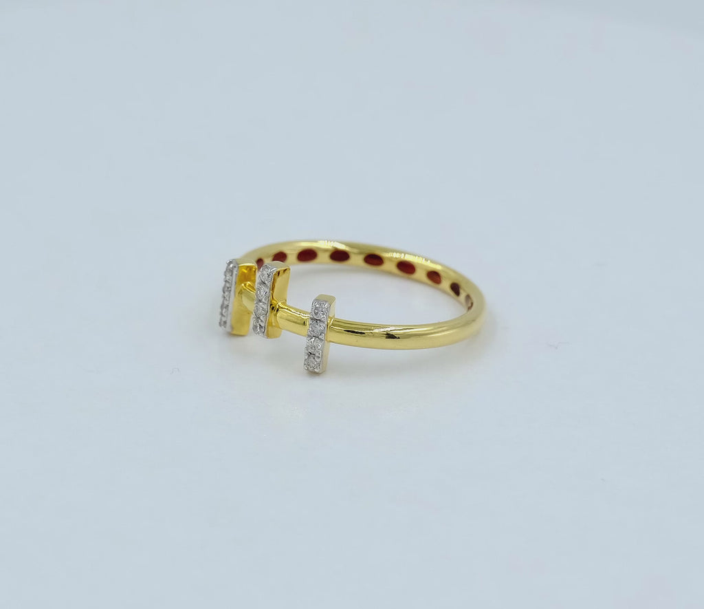 Trinity Bar Diamond Ring