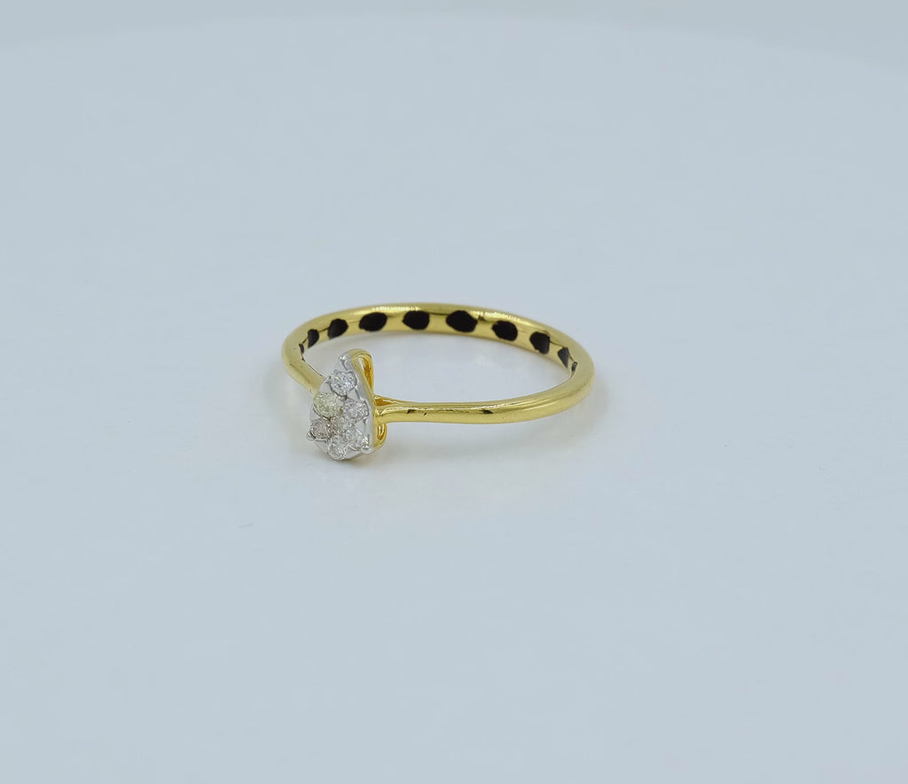 Noir Pear Diamond Ring