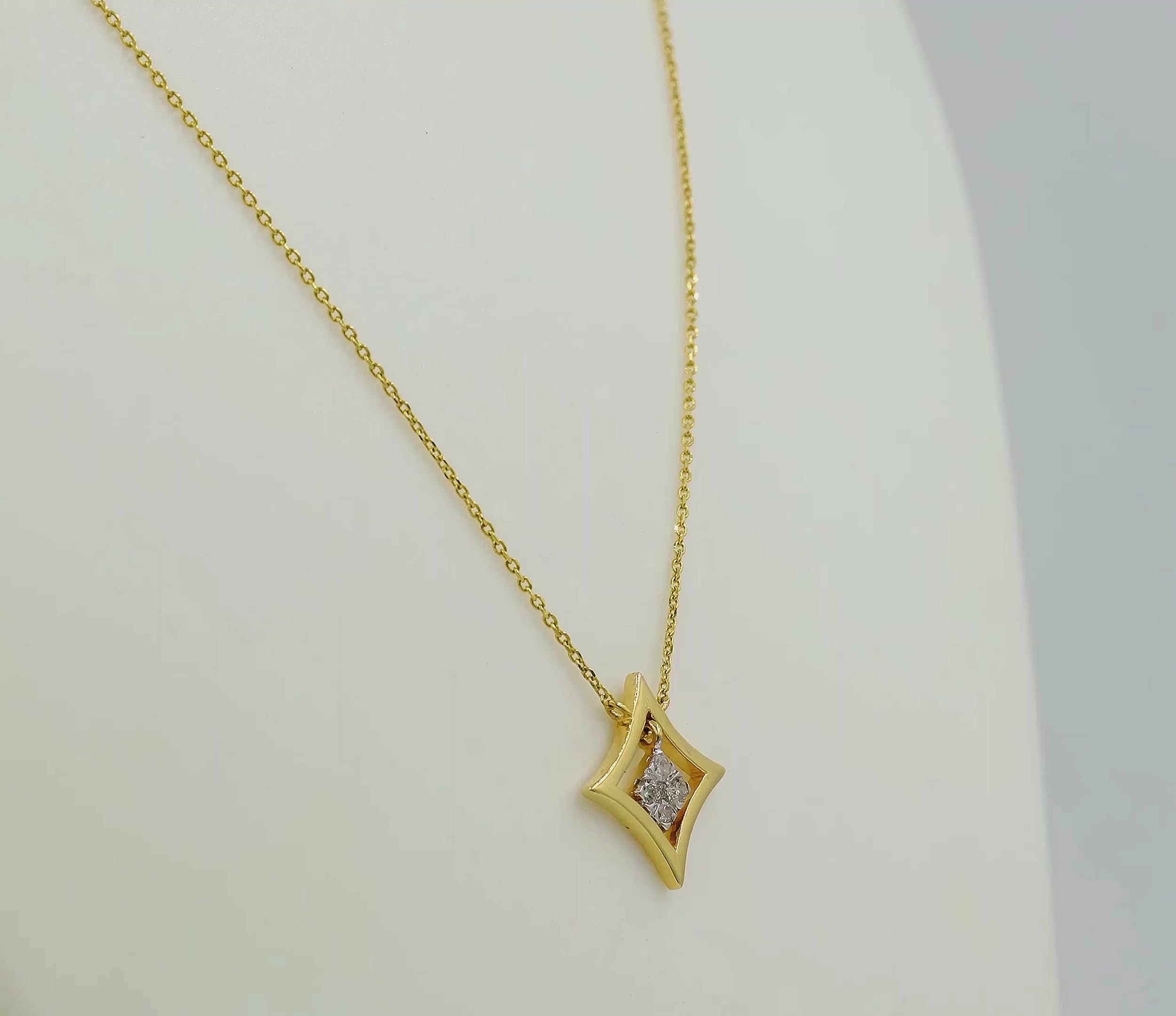 Star Frame Diamond Pendant